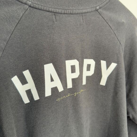 Spiritual Gangster “HAPPY” Cropped Sweatshirt – Rainbow Heart Logo - Picture 7 of 9